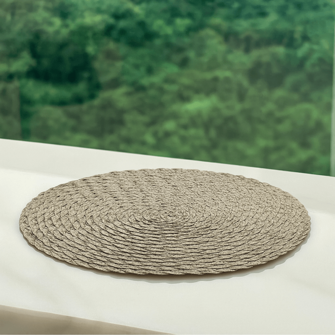 Jogo Americano Leaf Redondo Bege - 38 cm