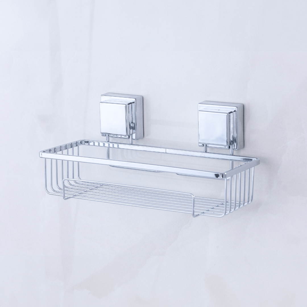 Suporte Para Shampoo Com Ventosa 28cm Aço Cromado