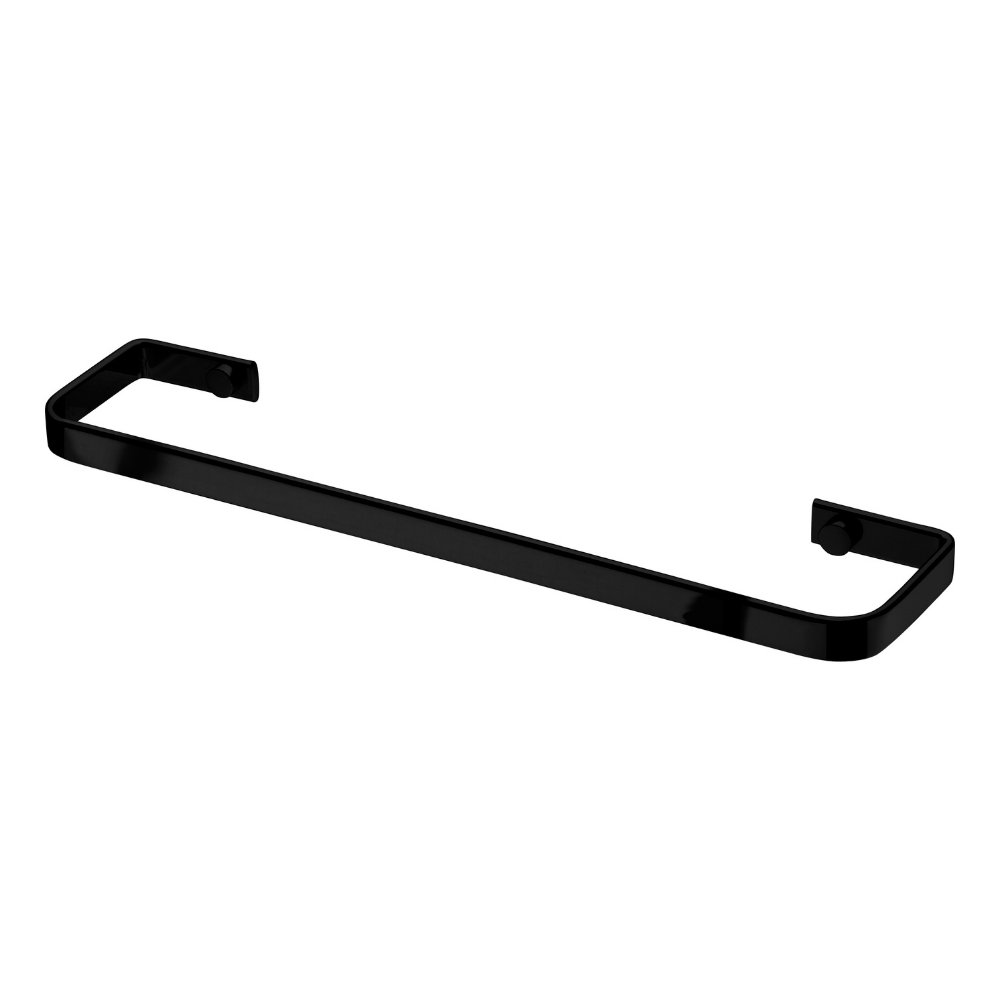 Toalheiro Porta Toalha 30cm Aço Piatina Fixação Parafuso Preto Fosco