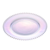 Prato Cristal Chumbo Rainbow Furta Cor Bolinhas Wolff - 28cm