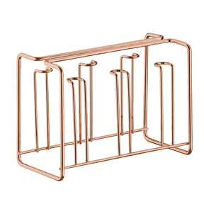 Suporte Organizador Para 6 Copos Rose Gold
