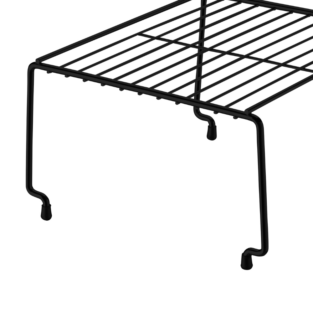 Organizador Retangular Componível  Preto Fosco Linha Black - 24 Cm