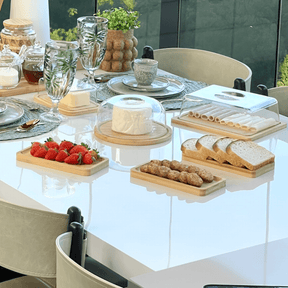 Kit 3 Bandejas Petisqueiras Hire de Bambu 20cm x 10cm