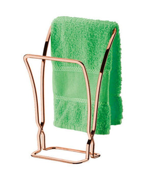 Porta Toalha de Bancada Duplo Rose Gold