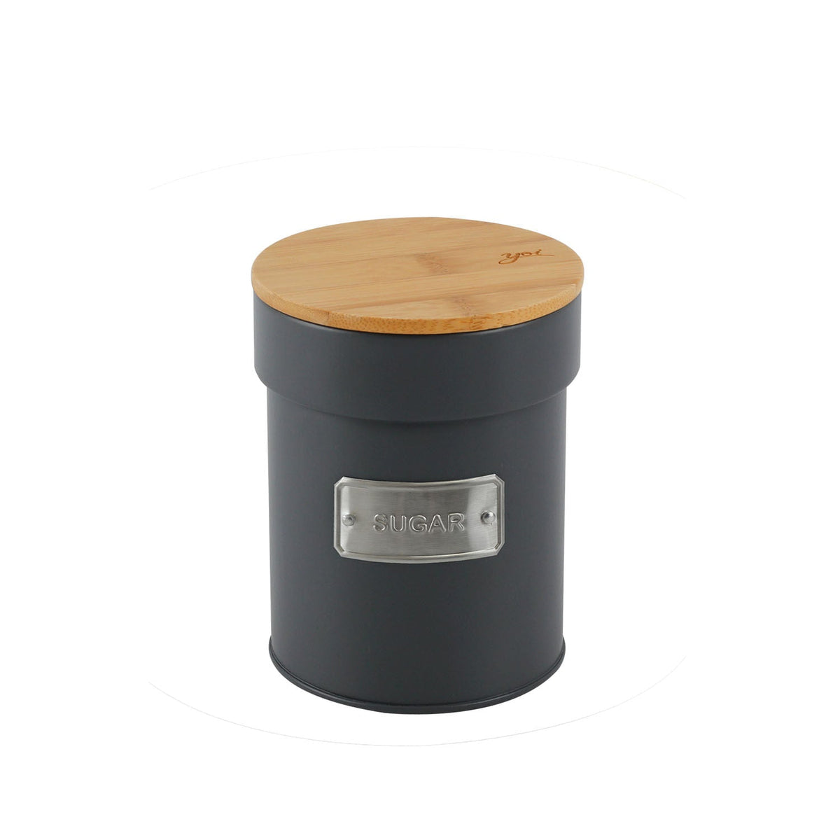 Lata Porta Condimentos Açúcar Chumbo Matte Sugar 1 Litro 14,5cm x 11,2cm