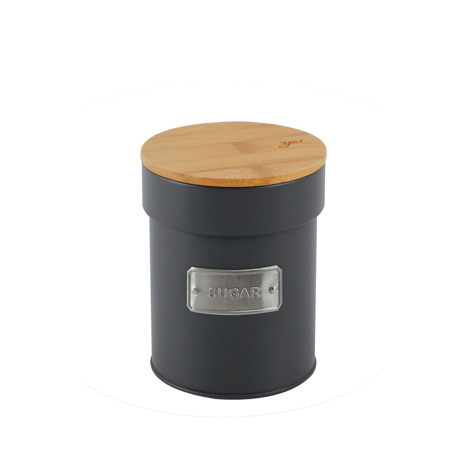 Lata Porta Condimentos Açúcar Chumbo Matte Sugar 1 Litro 14,5cm x 11,2cm