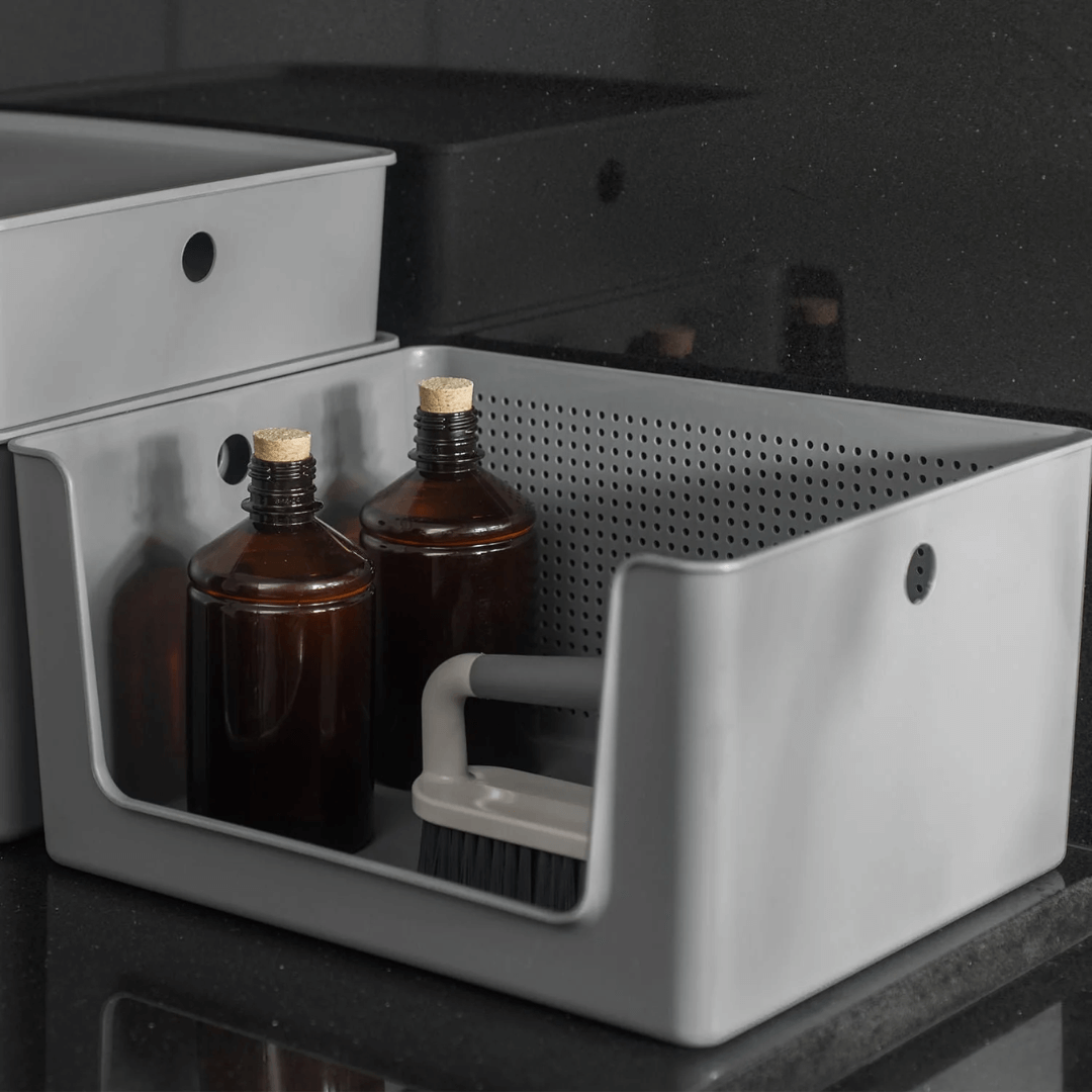 Cesto com Abertura Frontal Flow Chumbo 16L