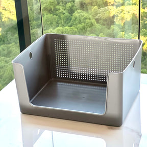 Cesto com Abertura Frontal Flow Chumbo 16L