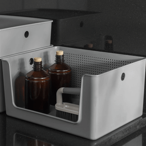 Cesto com Abertura Frontal Flow Chumbo 16L