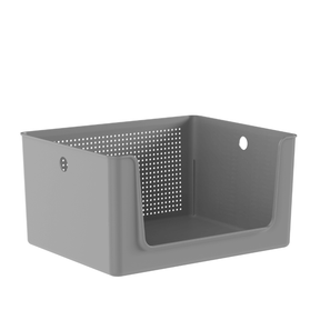 Cesto com Abertura Frontal Flow Chumbo 16L