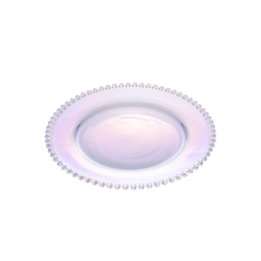 Prato Sobremesa Cristal De Chumbo Pearl Rainbow Furta Cor Bolinhas