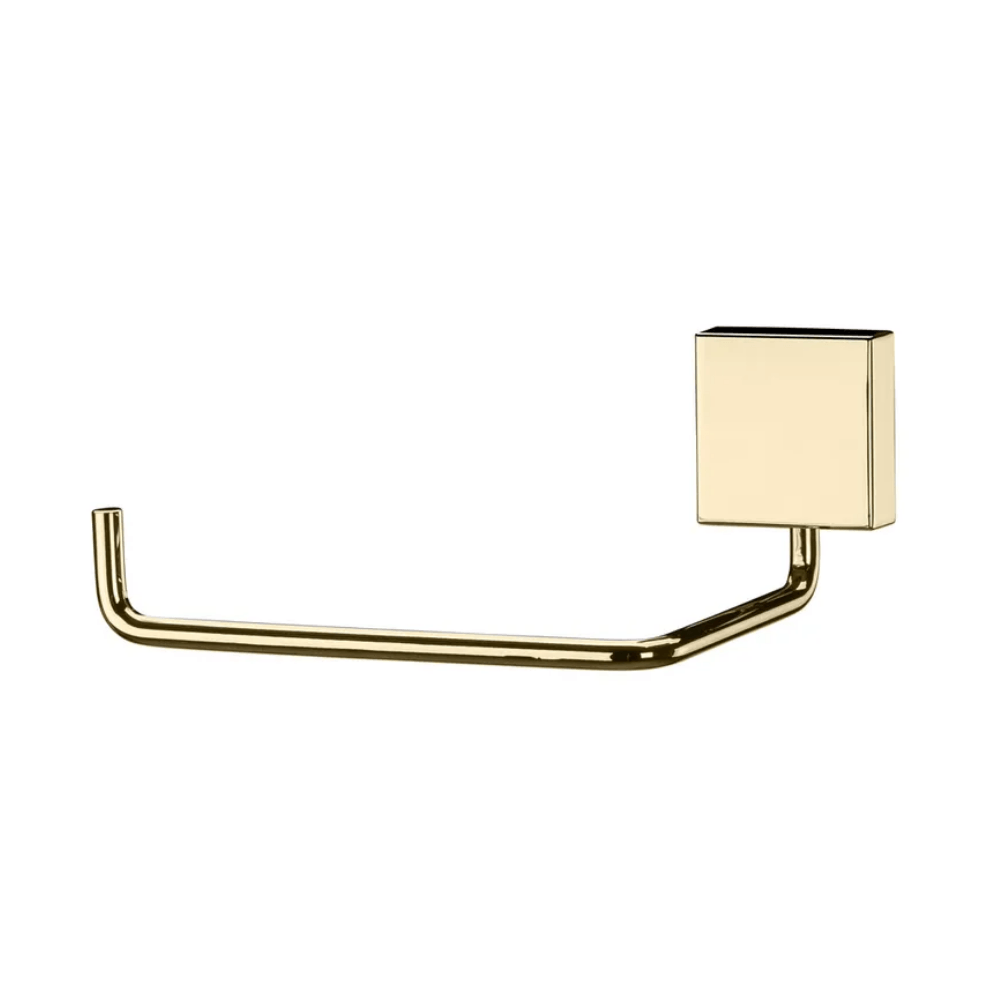 Suporte Porta Papel Higiênico de Parede Fixação Parafuso Dourado