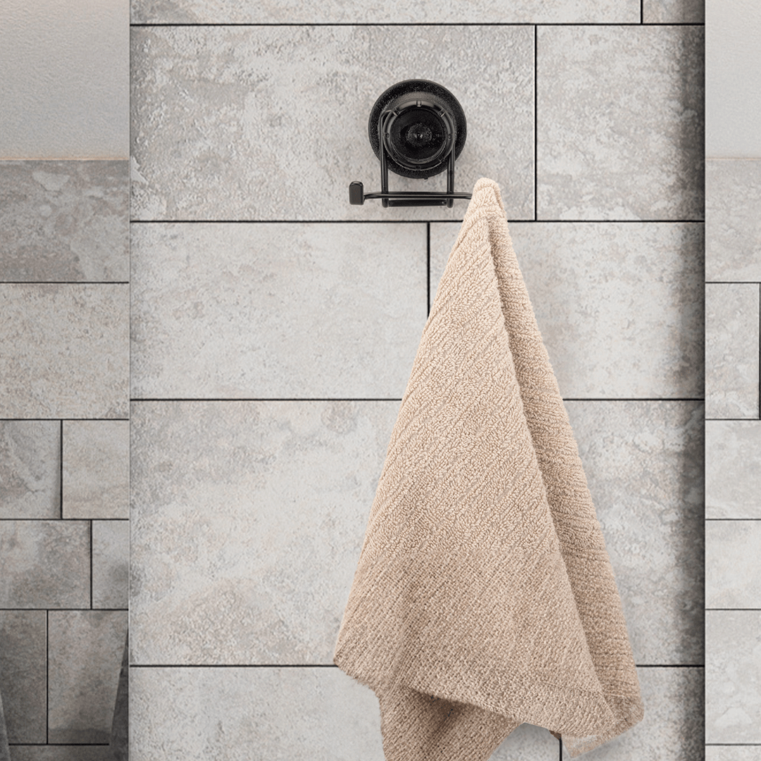 Gancho Duplo Fixação Sucção Ventosa Preto