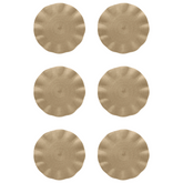 Kit 6 Jogos Americanos Babado Dourado 38cm