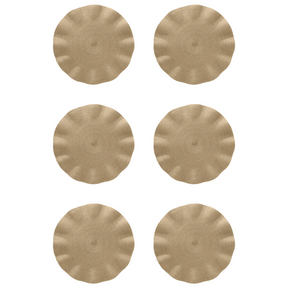 Kit 6 Jogos Americanos Babado Dourado 38cm