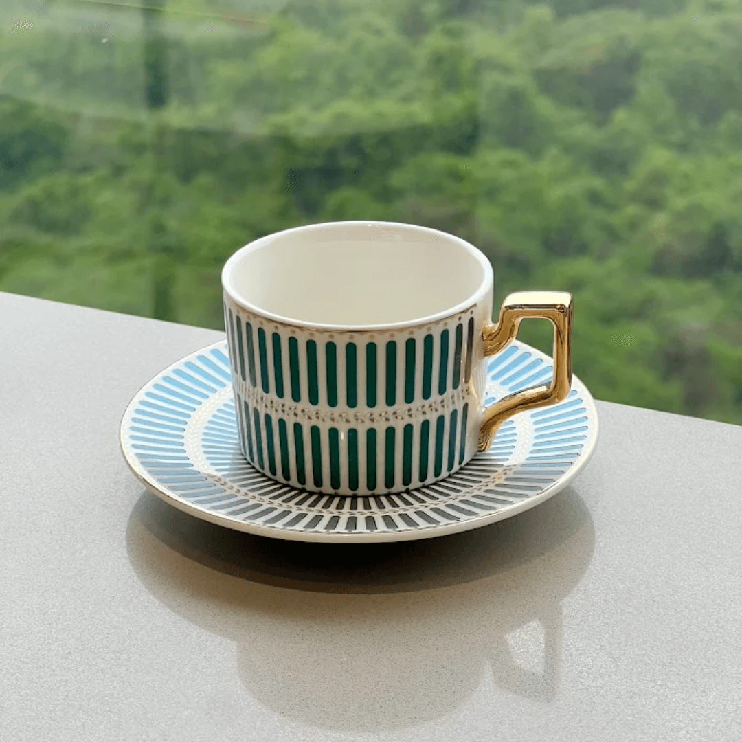 Jogo 4 Xícaras Café com Pires Olimpo New Bone 110ml