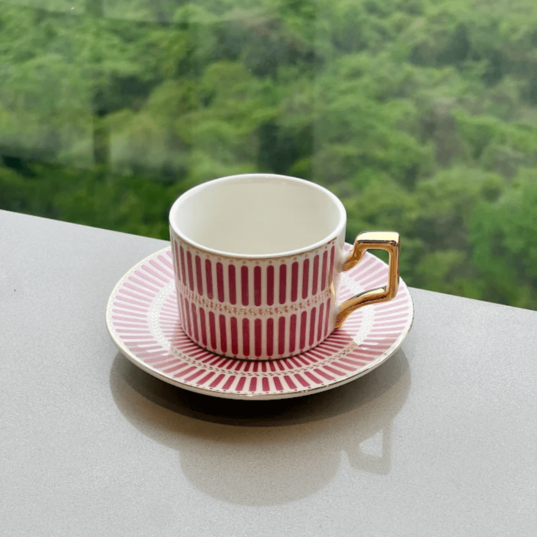 Jogo 4 Xícaras Café com Pires Olimpo New Bone 110ml