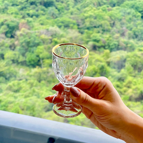 Jogo 6 Taças de Licor Fio de Ouro Diamond 50ml