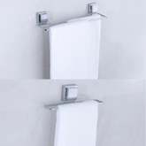 Kit 2 Porta Toalhas de Banho e Rosto em Ventosa Cromado