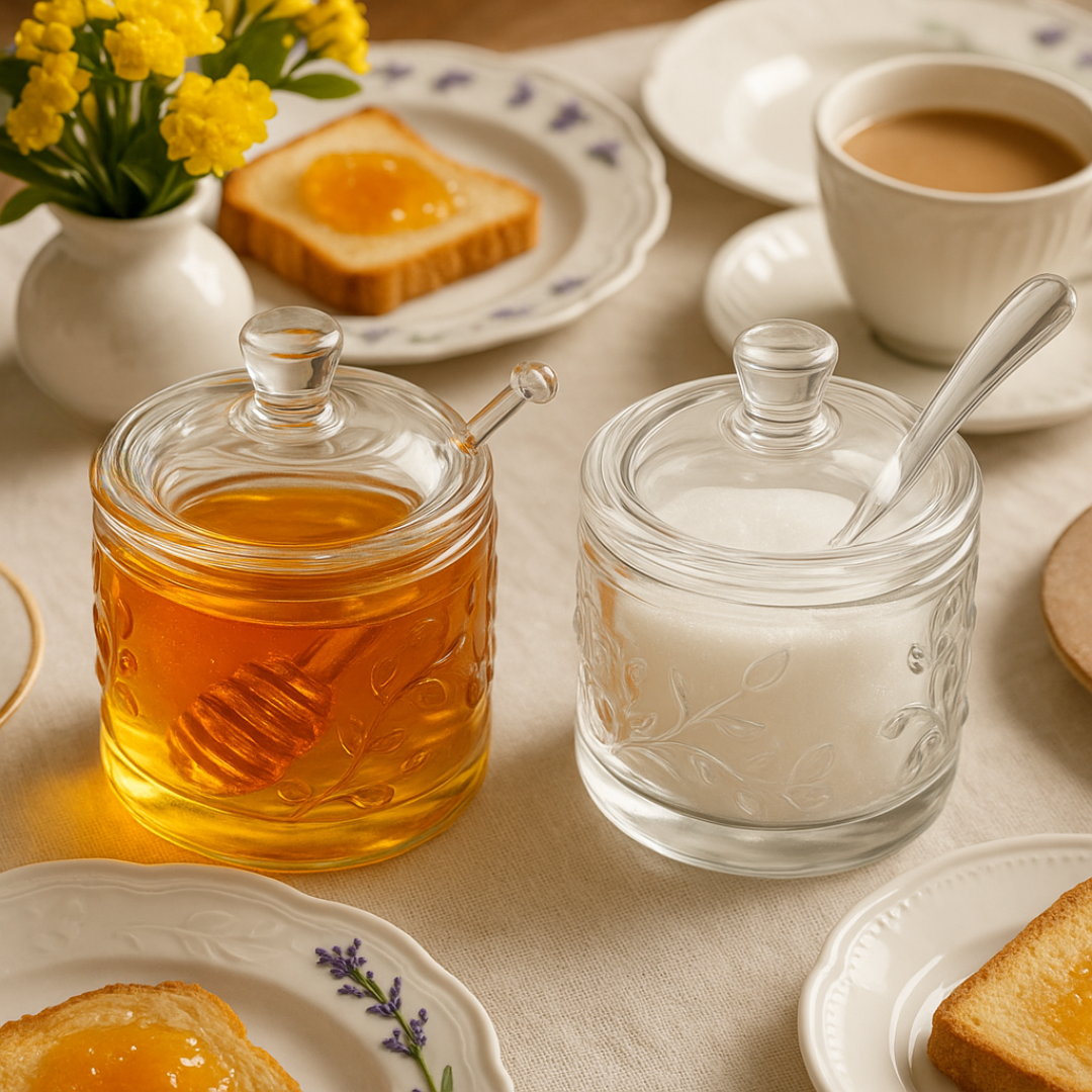 Kit Açucareiro e Meleira New Butterfly 2 Peças