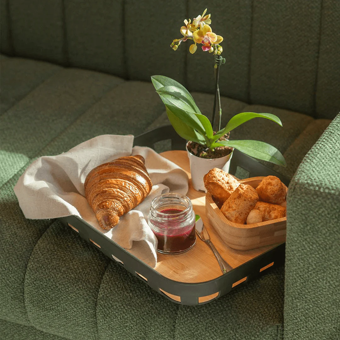 Kit Mesa Posta Lume Preto 6 Peças