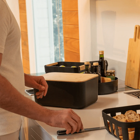 Kit Mesa Posta Lume Preto 6 Peças