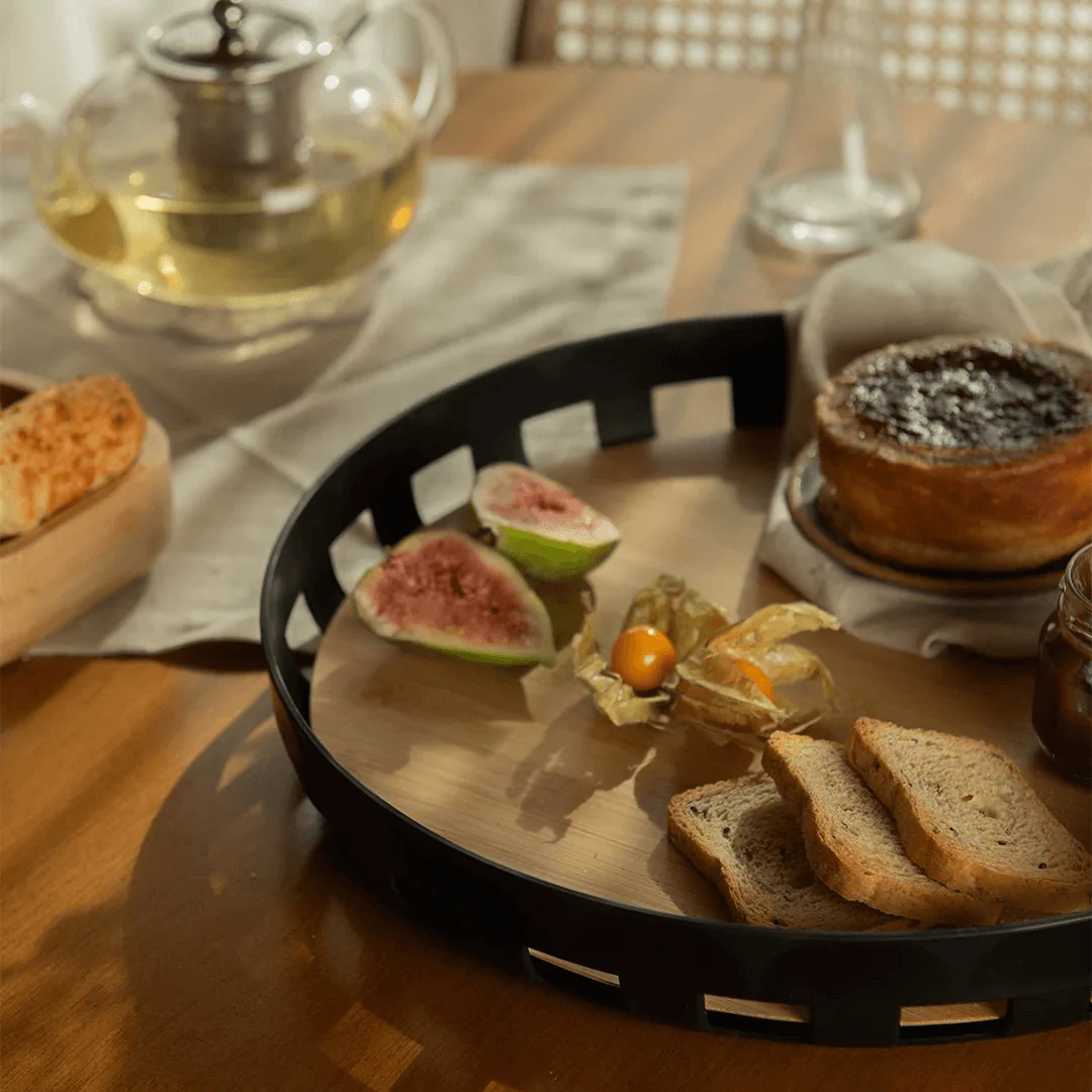 Kit Mesa Posta Lume Preto 6 Peças