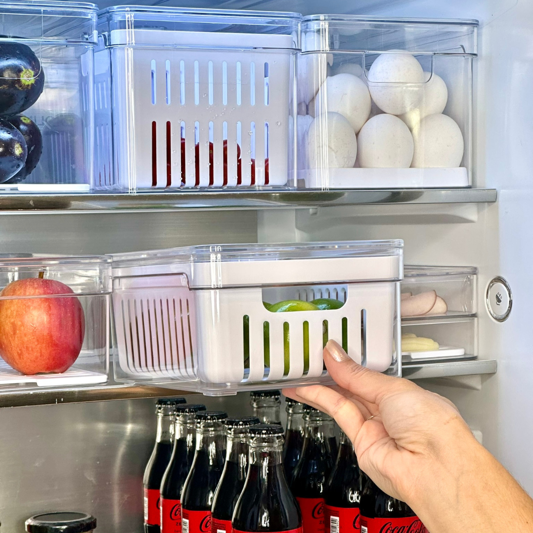 Kit Organizadores de Geladeira Completo 18 Peças