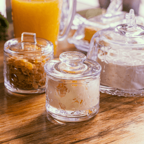 Manteigueira Francesa New Butterfly em Cristal Ecológico 9cm