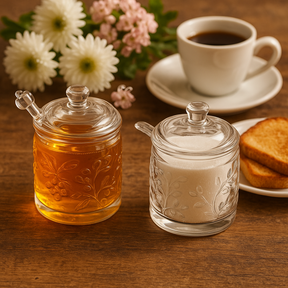 Kit Açucareiro e Meleira New Butterfly 2 Peças