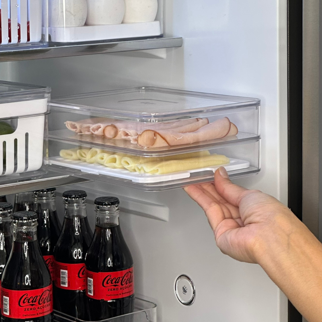 Kit Organizadores de Geladeira Completo 18 Peças