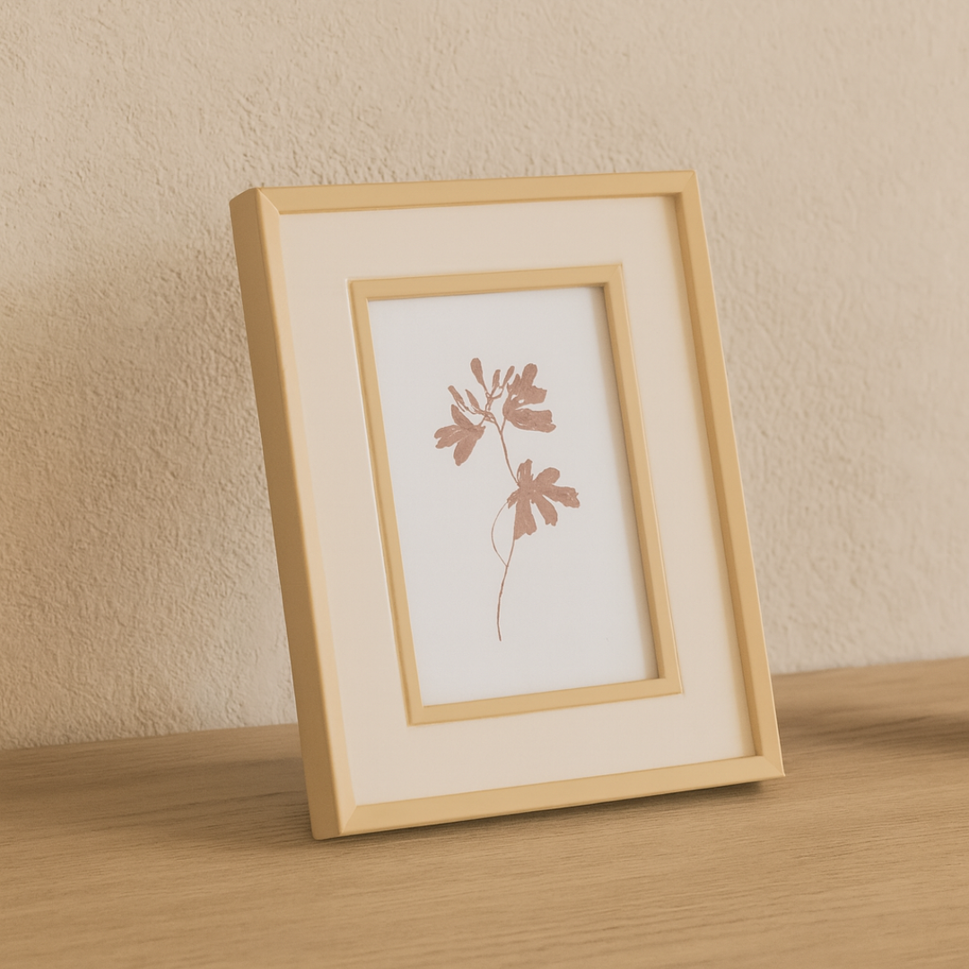 Porta Retrato em PS e Vidro Bege 10x15