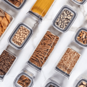 Pote Porta Mantimento Organizador Quadrado com Tampa Hermética Natural Block 1,5 Litros