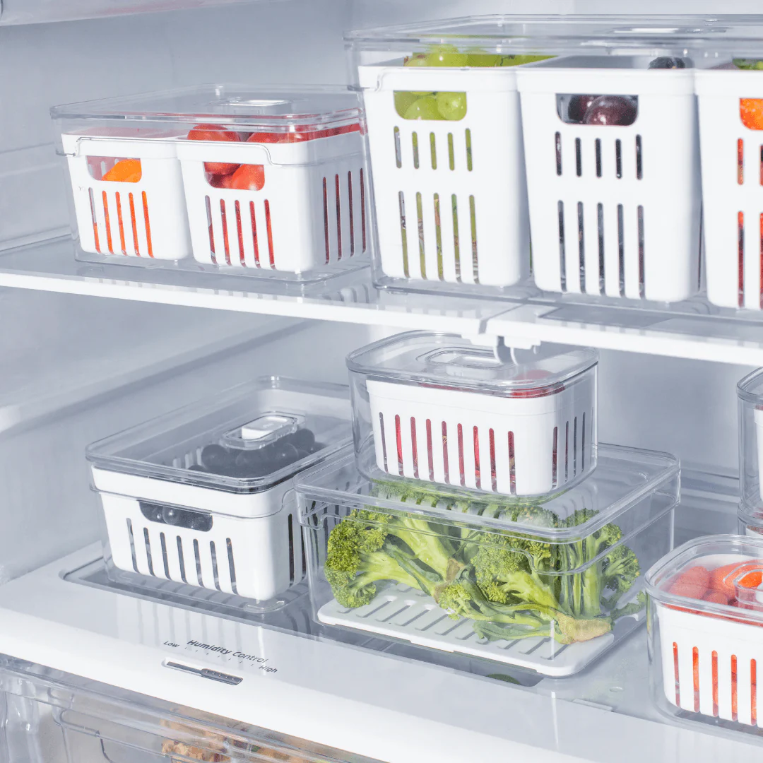 Kit Organizadores de Geladeira Completo 18 Peças