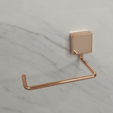 Suporte Porta Papel Higiênico Fixação Parafuso Rose Gold Aço Carbono