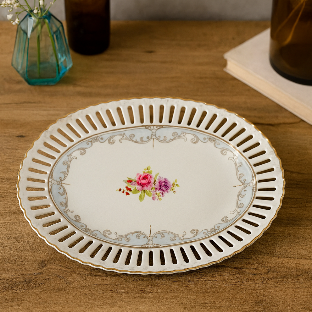 Travessa Oval Mon Cheri China Branca 25cm