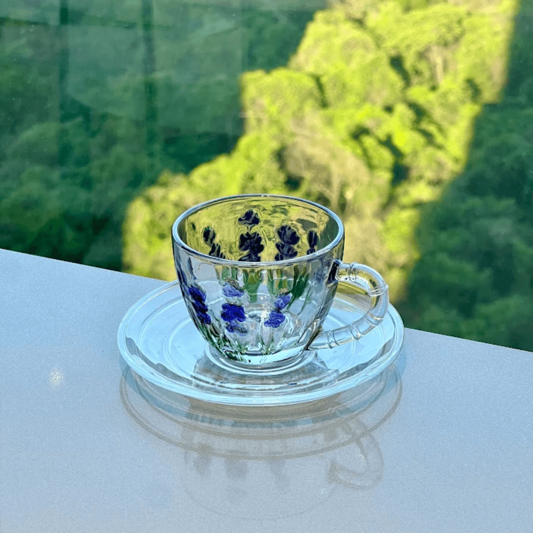 Xícara de Café com Pires Lavanda 80ml