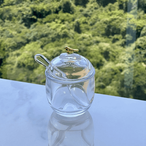 Açucareiro com Colher e Tampa de Cristal Golden Bird 150ml