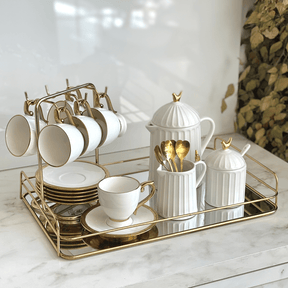 Açucareiro com Colher em cerâmica Branca 10,5cm Colibri