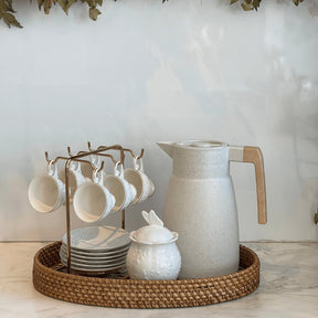 Açucareiro de Porcelana New Bone Butterfly Flower 13,5cm