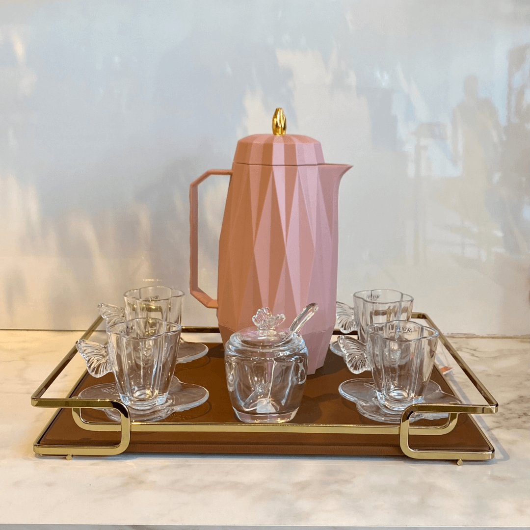 Açucareiro de Vidro com Colher Butterfly 11cm