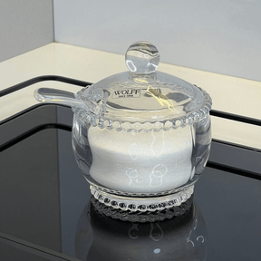 Açucareiro Cristal com Colher Bolinha Pearl - 10 cm