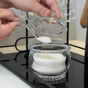 Açucareiro Cristal com Colher Bolinha Pearl - 10 cm