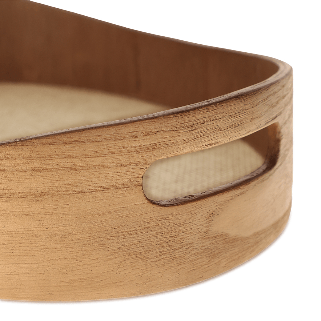 Bandeja de Madeira com Fibra Natural 40,5cm