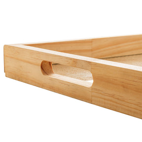 Bandeja de Madeira com Sisal Pinus 38cm