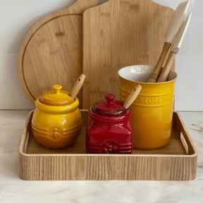 Bandeja Decorativa em Madeira 33cm