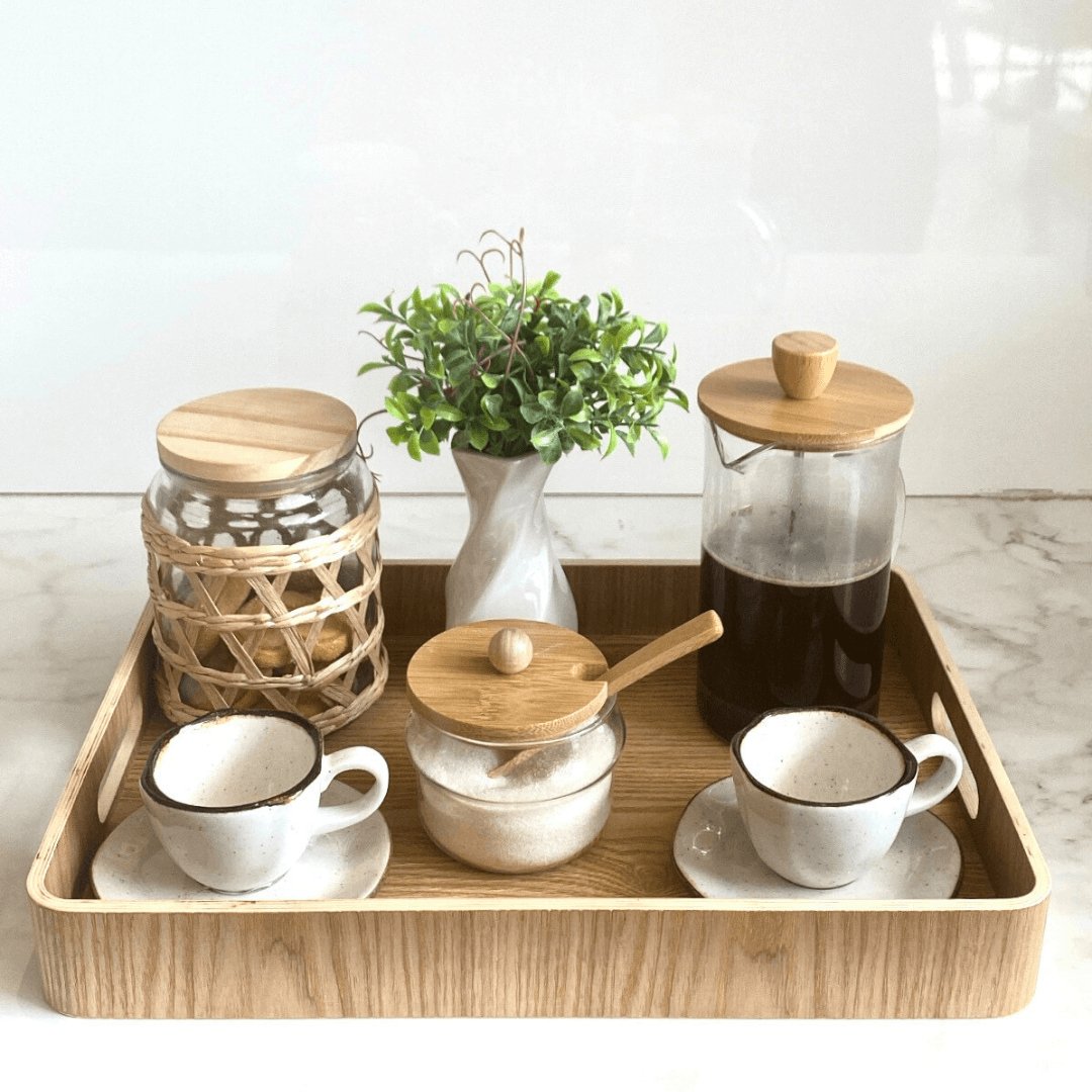 Bandeja Decorativa em Madeira 37cm