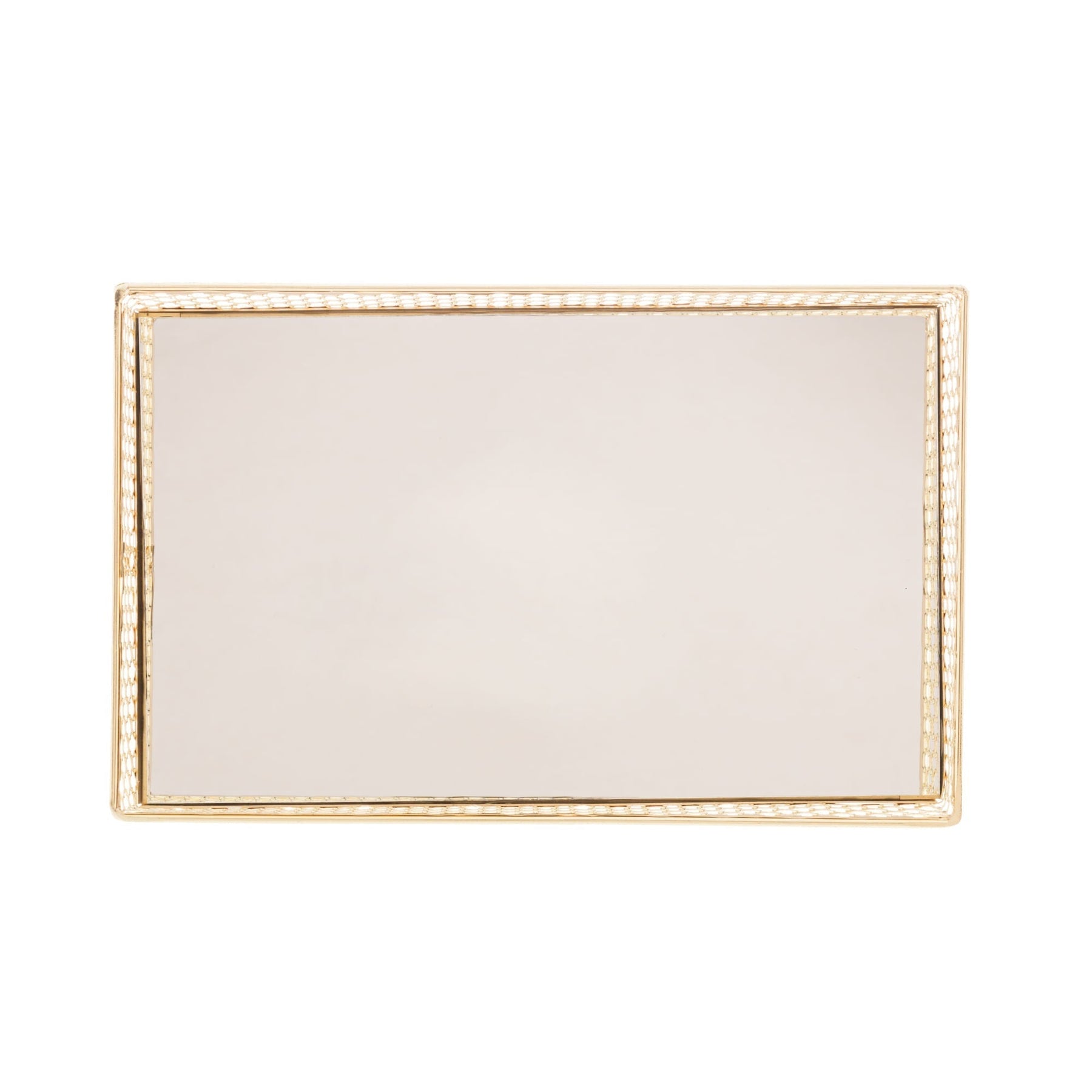 Bandeja em Metal com Espelho Barcelona Dourado 21cm