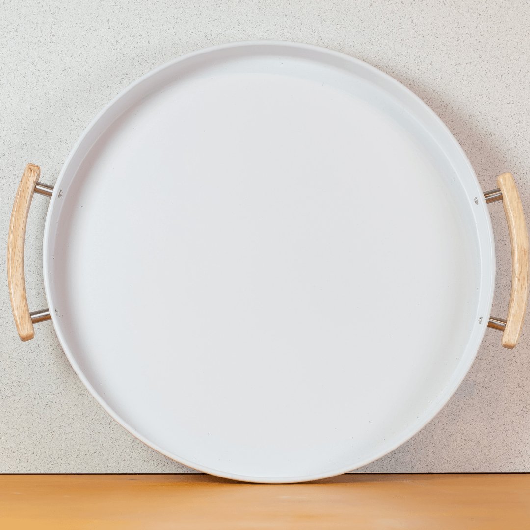 Bandeja Metalla Branco 41,5cm
