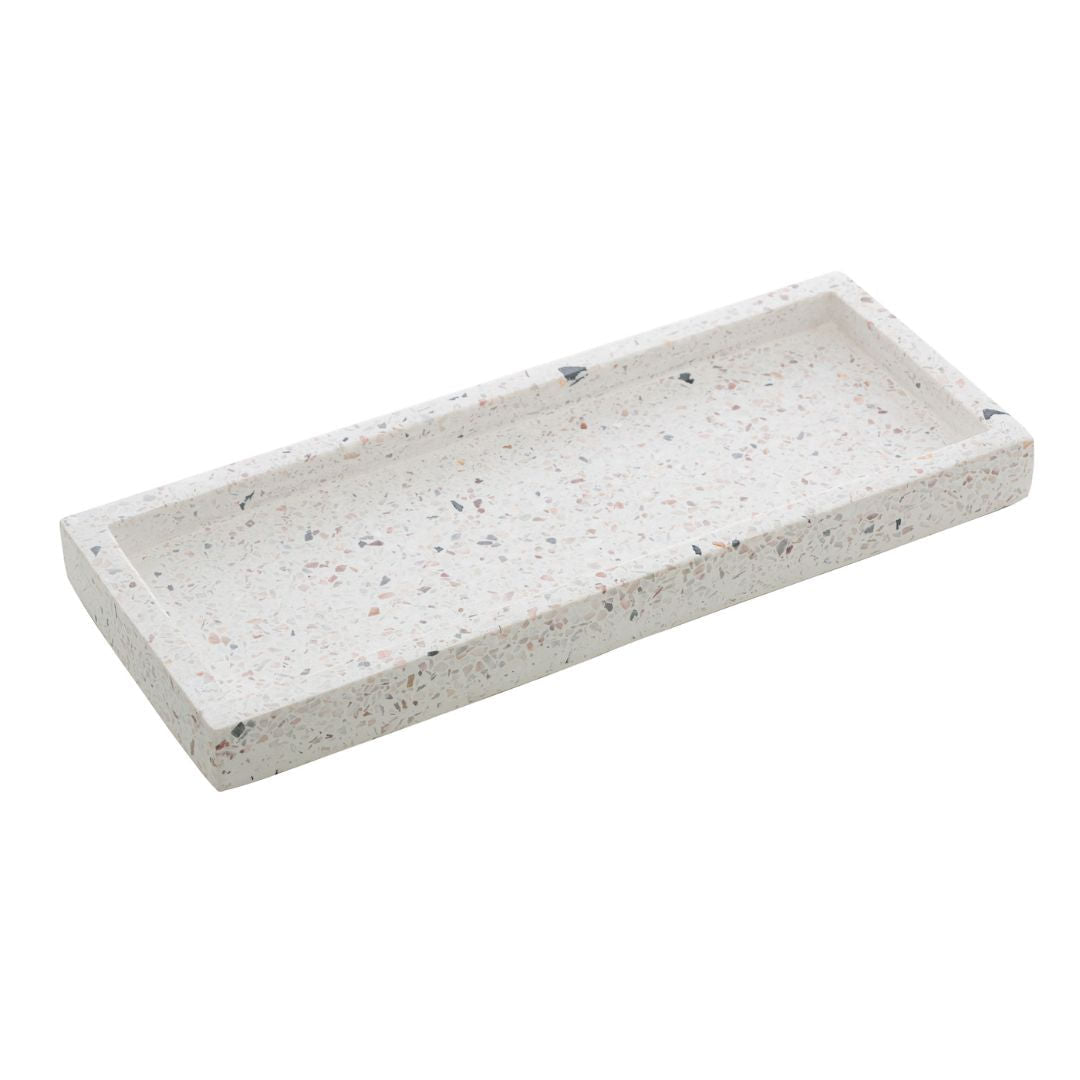 Bandeja Retangular Terrazo de Marmore 25cm